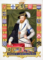 Porträtt av Robert Dudley (ca 1532-88) Earl of Leicester, från "Memoirs of the Court of Queen Elizabeth", publicerad 1825 (wc och gouache på papper)