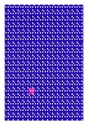 Blue Paper House Repeat Print, 2014 (grafiskt giclee-tryck)