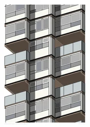 Lambeth Towers_Sepia, 2015 (grafiskt giclee-tryck)
