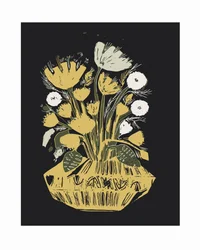 Rustika gyllene blommor