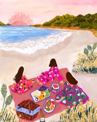 Picknick vid Sunset Beach