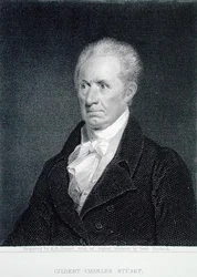 Gilbert Charles Stuart (1755-1828), graverad av Asher Brown Durand (1796-1886) från en originalminiatur (gravyr)