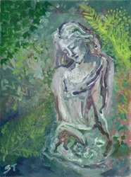 Lady in the Wood, ca 2021 (olja på duk)