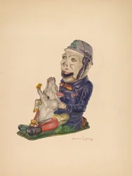 Toy Bank: Paddy and the Pig, ca. 1938.