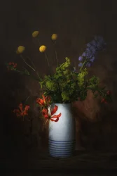 Elegant blomsterstilleben