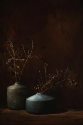 Stämningsfulla botaniska vaser
