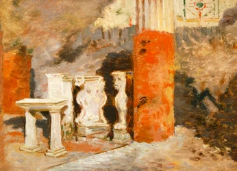 Nyumba huko Pompeii, na Francesco Saverio Altamura (1826-1897) swed