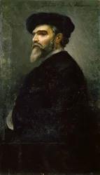 Självporträtt av Saverio Francesco Altamura (1822-1897), olja på duk