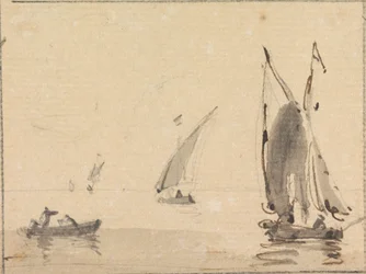 Segelbåtar på det lugna havet