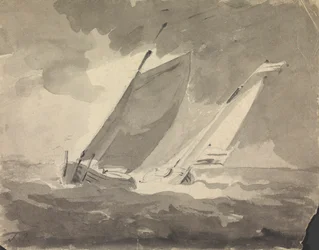 Två segelbåtar