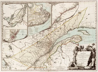 Karta över Quebec, Kanada