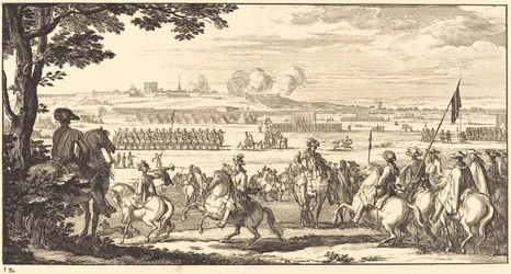 Landskap med en armé