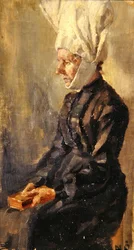 Lady at her Devotions (olja på duk)