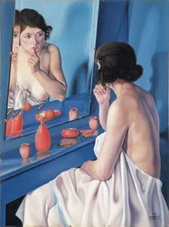 Kvinna framför en spegel, 1927