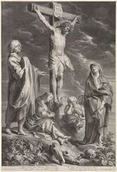 Kristus på korset, med Maria och Johannes