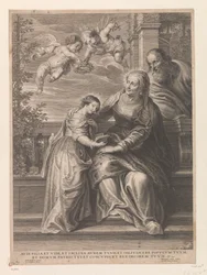 Maria med sina föräldrar Anna och Joachim