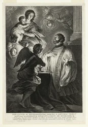 Jungfrun och barnet visar sig för Saint Francis Xavier