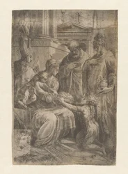 Maria med barnet, den unge Johannes Döparen och helgonen