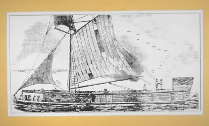 Mississippi Keel båt (gravyr)