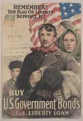 Kom ihåg! Frihetens flagga Stöd den! Köp amerikanska statsobligationer, 3:e Liberty Loan