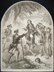 Gripandet av major Andre (litho)