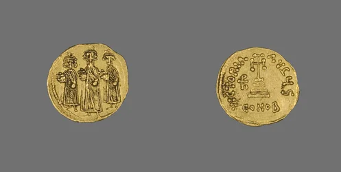 Solidus (mynt) av Heraclius, 638 AD - 641 AD (guld)