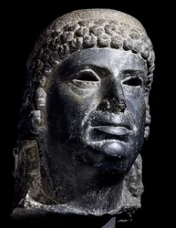 Chef för Cleopatra III, basaltskulptur. Egyptisk civilisation, ptolemaisk period, 2:a århundradet f.Kr