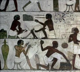 Luxor Thebe: De adligas nekropol, Rekhmires grav, hantverkare.