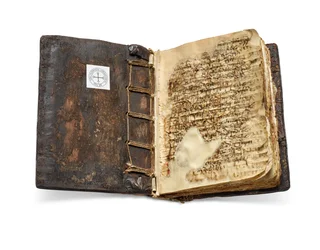 Codex Sinaiticus Rescriptus, slutet av 5-7:e århundradet till 979 e.Kr. (bläck på pergament)