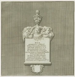 Colwich - Väggmålningsmonument till George skarpsill: gravyr och [?1800-talet]. (skriva ut)