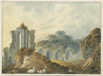 Croxden Abbey: akvarellmålning