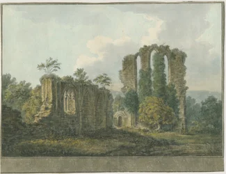 Croxden Abbey: akvarellmålning, nd [1805] (målning)