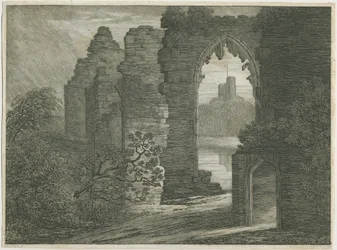 Dudley Castle - The Keep: etsning