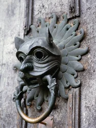 Durham Cathedral Sanctuary Knocker, kopia av brons original från 1100-talet (foto)
