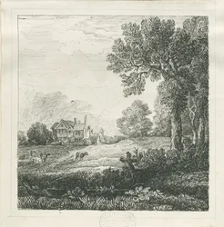 Eccleshall - Biana Hall: ritning med penna och bläck, nd [c 1830] (teckning)