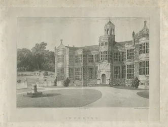 Ingestre Hall: litografi, nd [c 1840] (tryck)