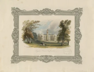 Ingestre Hall: stålgravyr (handfärgad)
