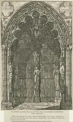 Lichfield Cathedral - West Doorway: etsning, augusti 1782 (tryck)