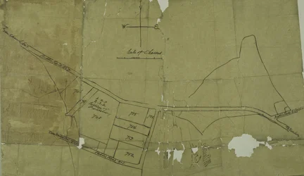 Karta över Willesden, London (litho)