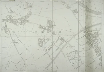 Karta över Willesden, London (litho)