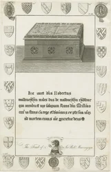Mavesyn Ridware - Tomb of Sir Robert Mavesyn: gravyr, nd [sent 18th cent] (tryck)