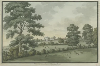 Needwood - Brickley Lodge: akvarellmålning och [c 1786] (målning)