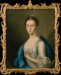 Porträtt av en dam (olja på duk)