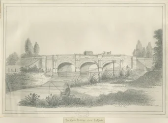 Stafford - Radford Bridge: blyertsteckning, nd [?1800-talet] (teckning)