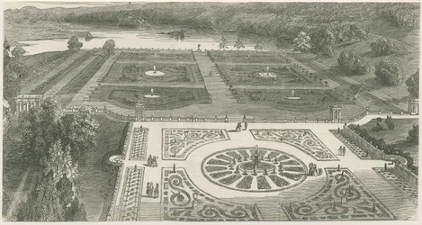 Trentham Gardens: träsnittsgravyr och [?1800-talet] (tryck)