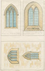 Uttoxeter Church [Gammal] - Arkitektonisk ritning av 
