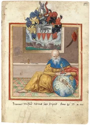 Sida från albumet Amicorum av Salomon Schweigger von Sulz