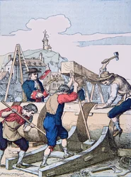 Ett skeppsvarv på Ludvig XIV:s tid (litho)