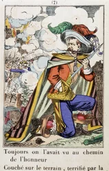 Kapten Fracasse - Bild av Epinal "" Vi hade alltid sett honom på väg mot hedern..."" roman av Theophile Gautier (1811-1872)