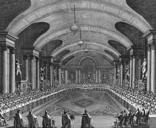 Franska revolutionen: första mötet vid Nationalinstitutet den 15 germinal år IV (4 april)